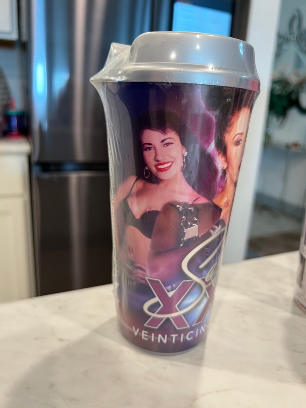 Purple Selena XXV Commemorative Travel Tumbler